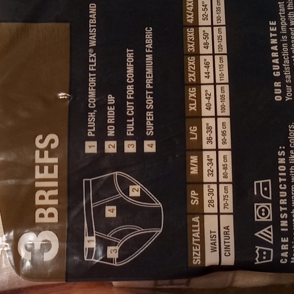 NWT Hanes Men's Sz Large (36-38) White 100% Cotton Briefs 3 Pack - Picture 7 of 10